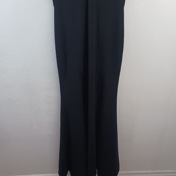 Dress the population Women's Black Iris High-Slit Evening Gown size XL - Picture 3 of 7